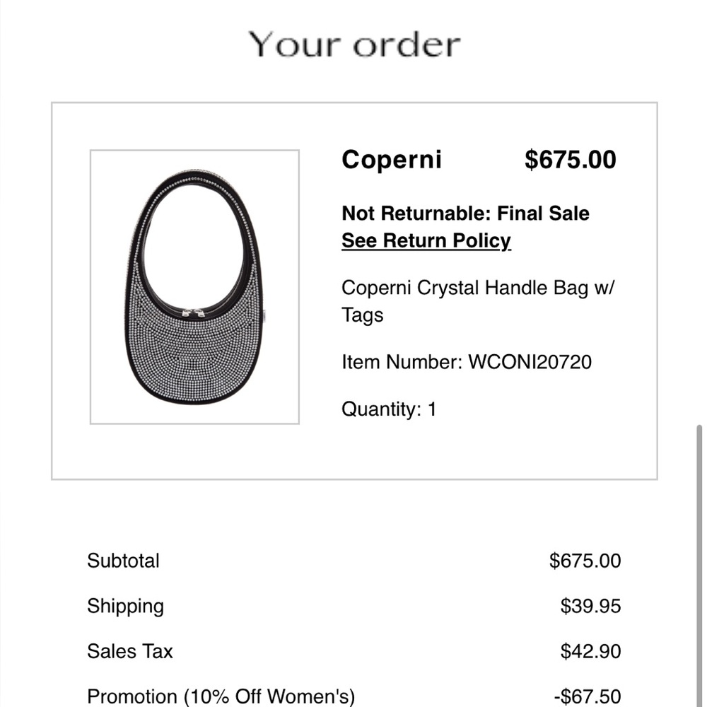 Coperni Rhinestone Shoulder Bag - Picture 8 of 8
